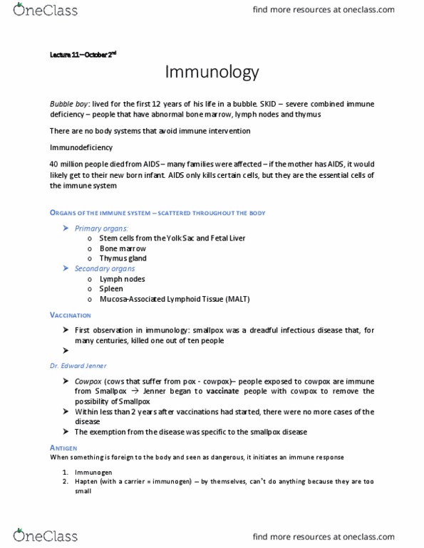 PHGY 209 Lecture Notes - Lecture 11: Basophil, Phagocytosis, Macrophage thumbnail