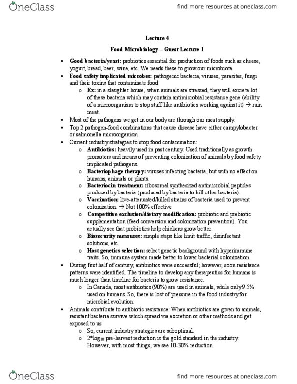 BIOC17H3 Lecture Notes - Lecture 4: Chemotherapy, Bioavailability, Gentamicin thumbnail