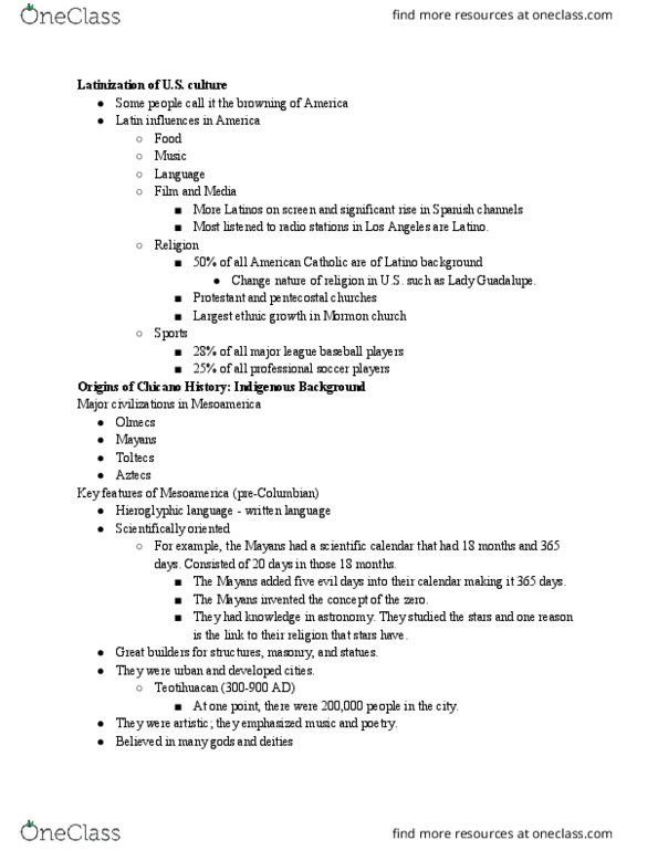 CH ST 1A Lecture Notes - Lecture 2: Quinto Sol, Teotihuacan, Moctezuma Ii thumbnail