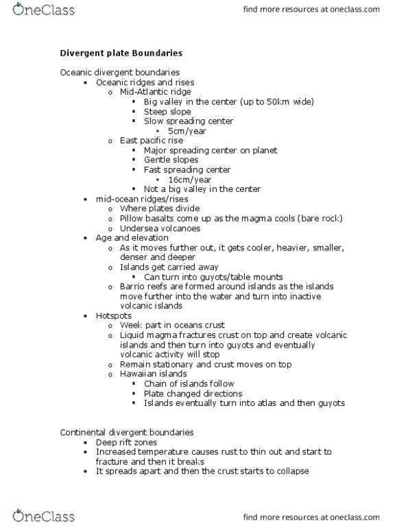 EOSC 314 Lecture Notes - Lecture 7: Transform Fault, Himalayas, Volcanic Arc thumbnail