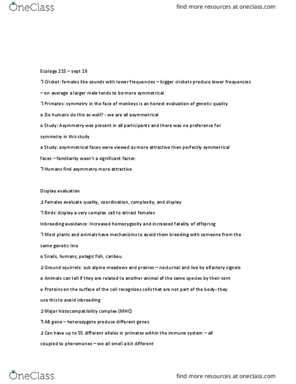 BIOL 215 Lecture Notes - Lecture 4: Precocial, Junco, Semelparity And Iteroparity thumbnail