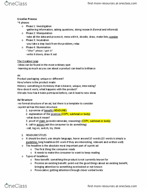 ADV 3008 Lecture 11: ADV 3008 Lecture Notes Chapter 16.2 thumbnail