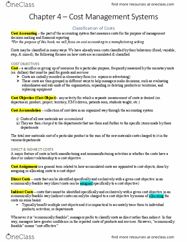 COMM-2016EL Chapter Notes - Chapter 4: Unemployment Benefits, Total Absorption Costing, Cost Driver thumbnail