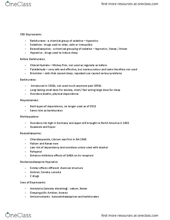 PS268 Lecture Notes - Lecture 1: Phenothiazine, Bipolar Disorder, Tardive Dyskinesia thumbnail