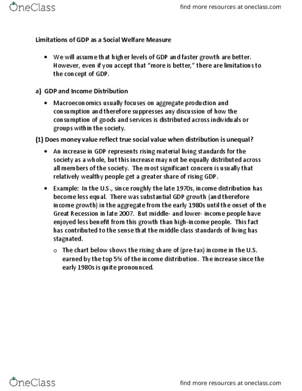 ECO 304L Chapter Unit 3: Ch 9-12, 16: Limitations of GDP as a Social Welfare Measure thumbnail