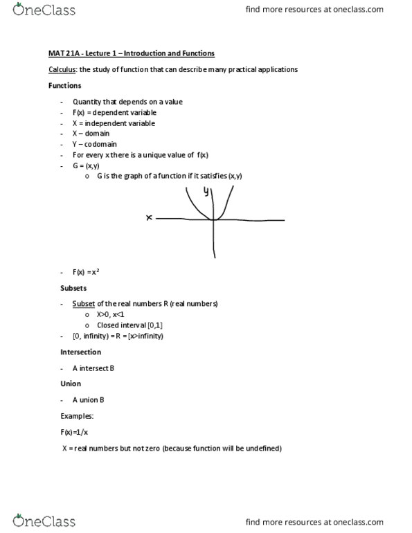MAT 21A Lecture Notes - Lecture 1: Vise, Polynomial, Subset thumbnail