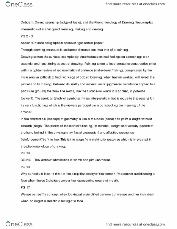 Art 1os3 Textbook Notes Fall 17 Chapter Chapter 1 Weegee Thrall Ambivalence