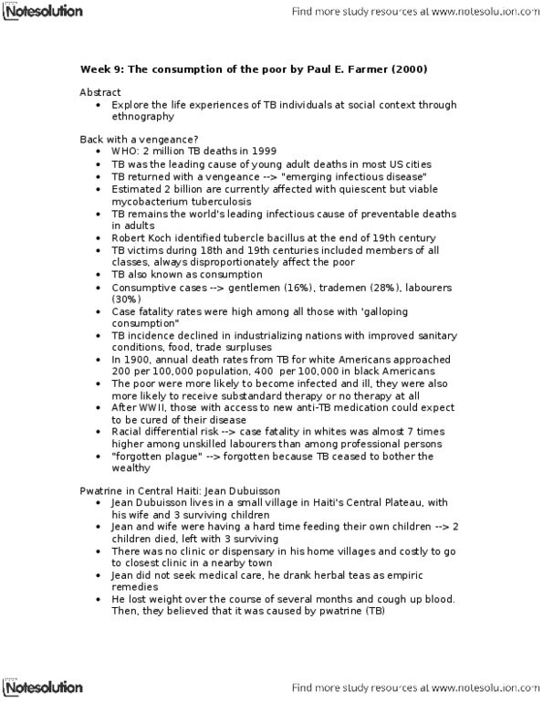 ANTC68H3 Lecture Notes - Emerging Infectious Disease, Drug Resistance, Ciprofloxacin thumbnail