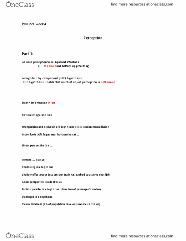 PSYC 221 Lecture Notes - Lecture 4: Temporal Lobe, Time Perception, Necker Cube thumbnail