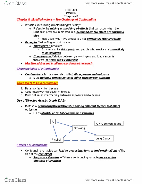 EPID 301 Chapter Notes - Chapter 8: Sample Size Determination, Hazard Ratio, Clinical Trial thumbnail