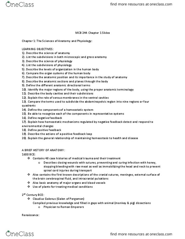 MCB 244 Midterm Exam Guide Comprehensive Notes for the exam ( 60