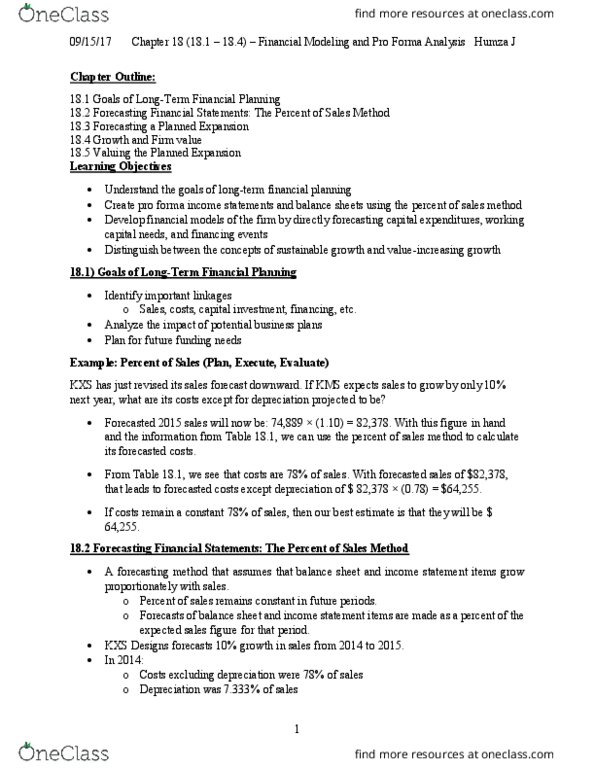 FIN 300 Lecture Notes - Lecture 2: Tax Shield, European Route E20, Economic Model thumbnail