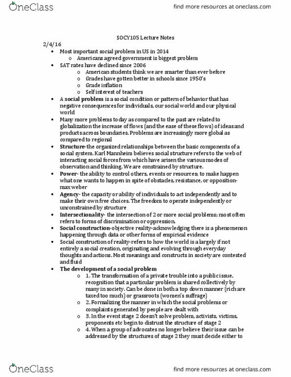 SOCY 105 Lecture Notes - Lecture 1: Labeling Theory, Binge Drinking, Pierre Bourdieu thumbnail