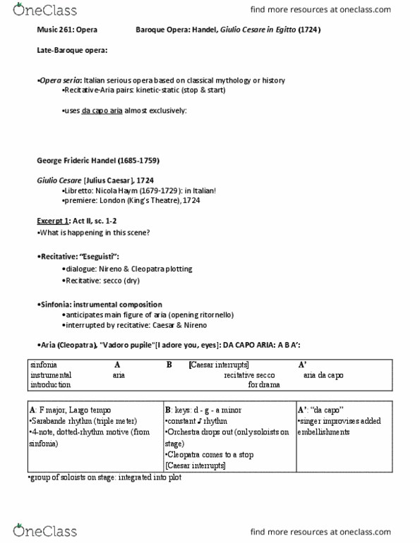 MUSIC261 Lecture Notes - Lecture 3: Altera, Musical Form, Simile thumbnail