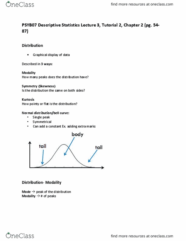 PSYB07H3 Lecture Notes - Lecture 3: Quartile, Interquartile Range, Variance thumbnail