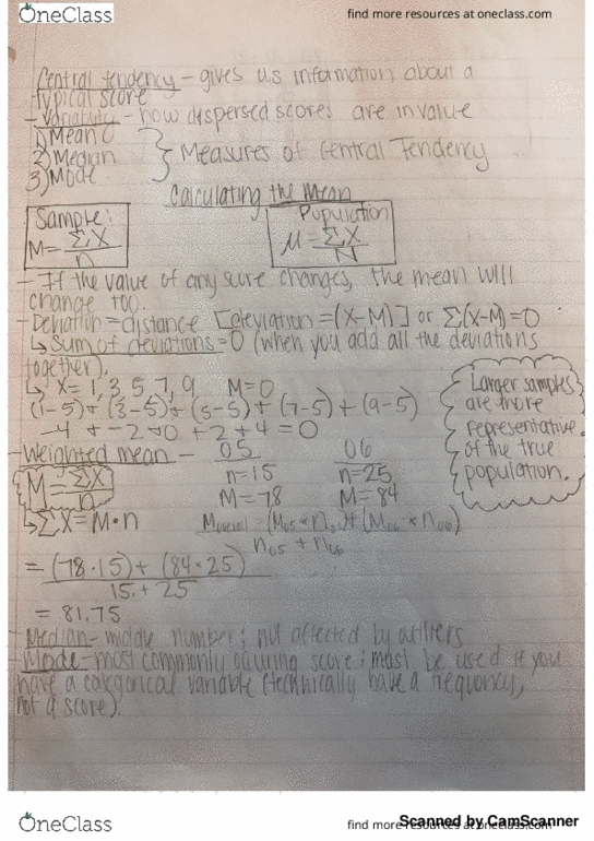 PSYC 301 Lecture 4: Measures of Central Tendency thumbnail