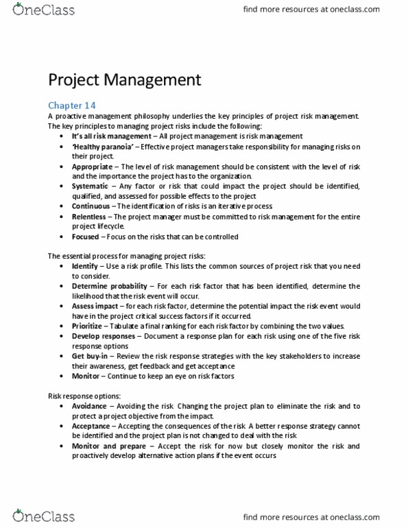 COMM 153 Chapter Notes - Chapter 14-15: Quality Management, Risk Management Tools, Quality Management System thumbnail