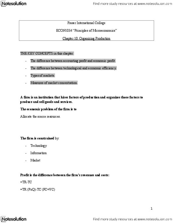 ECON 103 Lecture Notes - Economic Efficiency, Information Market, Opportunity Cost thumbnail