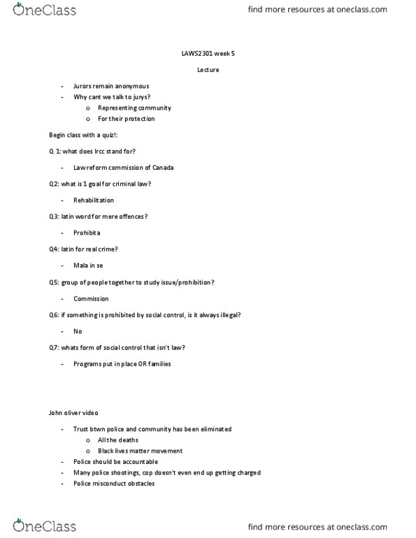 LCL 1502 Lecture Notes - Lecture 5: Emma Watson, Vehicle Insurance, Intersectionality thumbnail