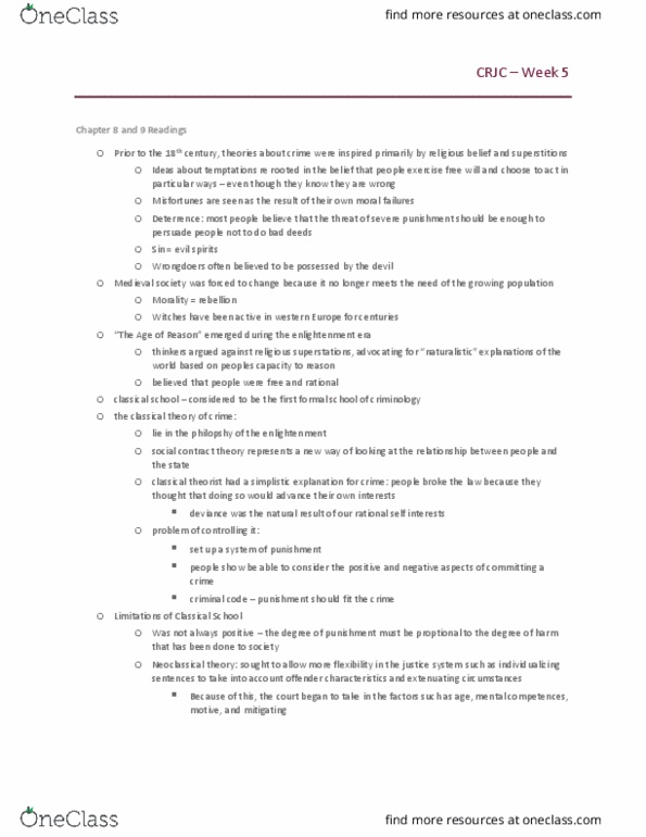 FRSC 1100H Lecture Notes - Lecture 5: Schizophrenia, Antisocial Personality Disorder, Mental Disorder thumbnail