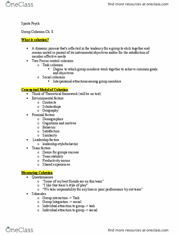APK-4400 Lecture Notes - Lecture 7: Team Building, Reinforcement, Group Cohesiveness thumbnail