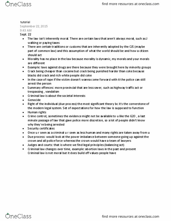 SOSC 2652 Lecture Notes - Lecture 5: Distributive Justice, Herbert Annesley Packer, Personal Boundaries thumbnail