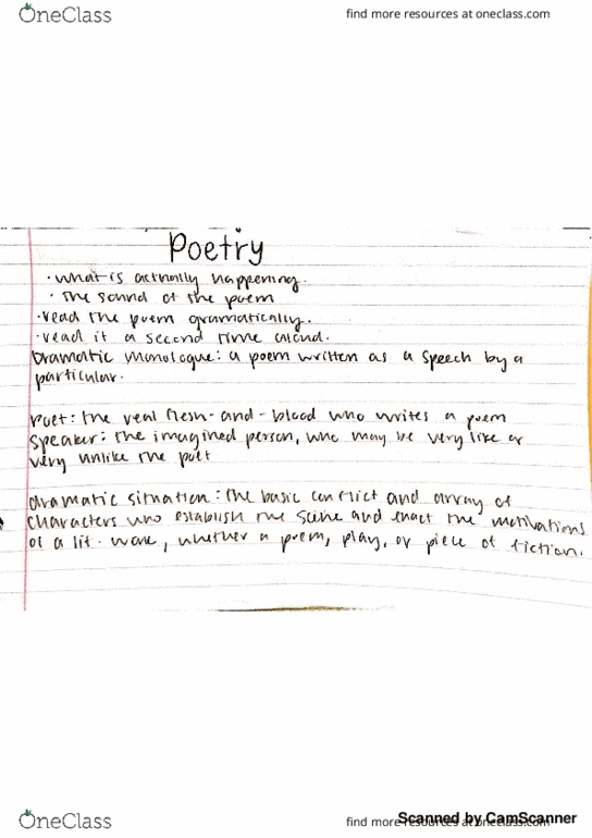 ENGL 201 Lecture 3: Poetry thumbnail