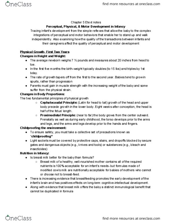 CHD-2220 Chapter Notes - Chapter 5: Synaptogenesis, Breast Pump, Ovarian Cancer thumbnail