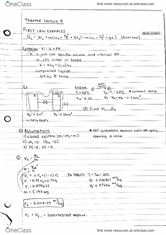 MCG 2130 Lecture Notes - Lecture 9: Specific Volume, Joule thumbnail