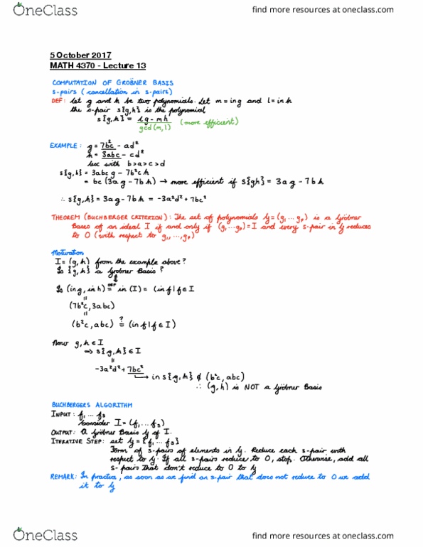 MATH 4370 Lecture 13: MATH 4370 Lecture 13 - 5 October 2017 thumbnail