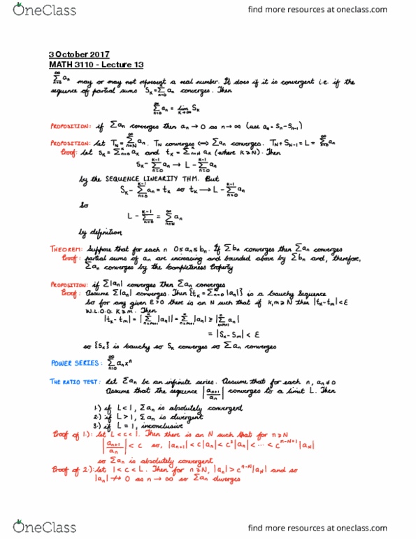 MATH 3110 Lecture 13: MATH 3110 Lecture 13 - 3 October 2017 thumbnail