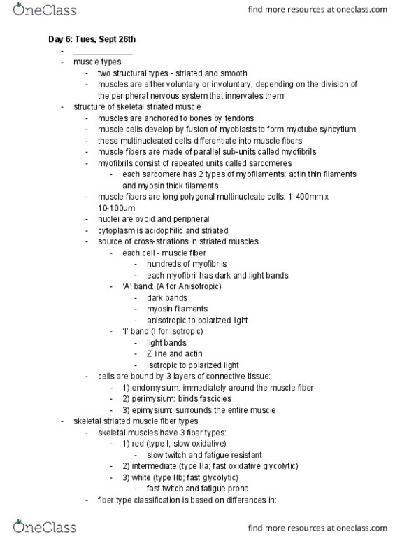 ZOO 3000 Lecture Notes - Lecture 6: Desmosome, Golgi Tendon Organ, Peripheral Nervous System thumbnail