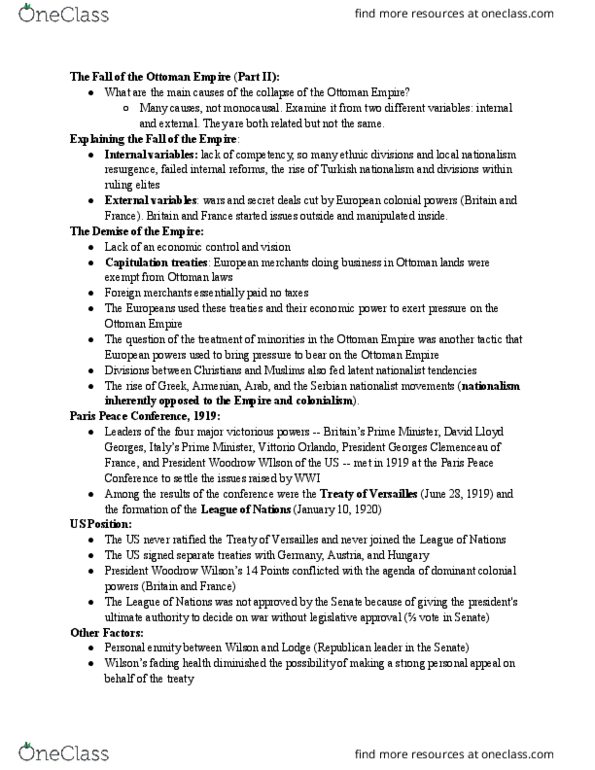 M E STU 10 Lecture Notes - Lecture 3: East Thrace, Hashemites, Socalled thumbnail