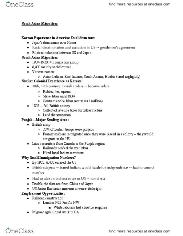 ASAMST 20AC Lecture Notes - Lecture 8: Rowlatt Act, Everett, Washington, Shortage thumbnail