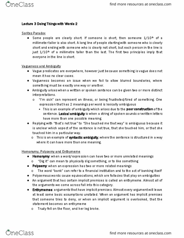 PHIL 210 Lecture Notes - Lecture 3: Financial Institution, Sorites Paradox, Syntactic Ambiguity thumbnail