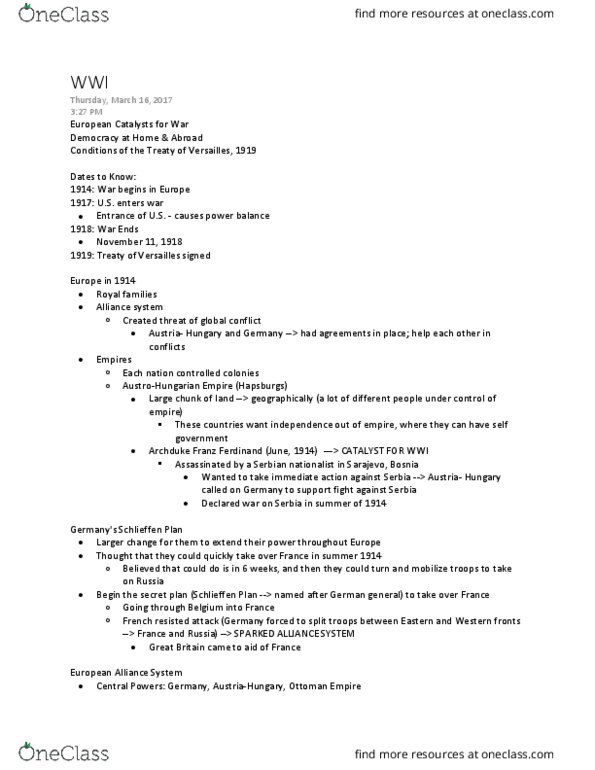 HIST206 Lecture Notes - Lecture 10: Upcycling, Posttraumatic Stress Disorder, Sauerkraut thumbnail