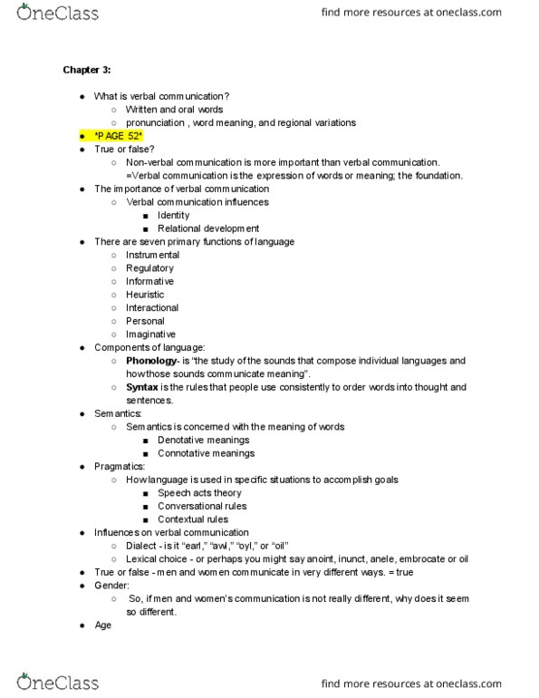 COM 100 Lecture Notes - Lecture 3: Jargon, Linguistics, Cooties thumbnail