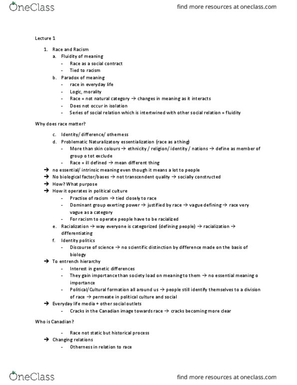 POLS 3065 Lecture Notes - Lecture 1: Intersectionality, Identity Politics, Social Relation thumbnail