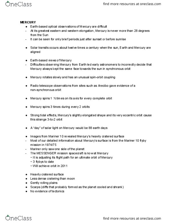 ASTR 103 Lecture Notes - Lecture 9: Aeroshell, Mariner 6 And 7, Atmospheric Tide thumbnail