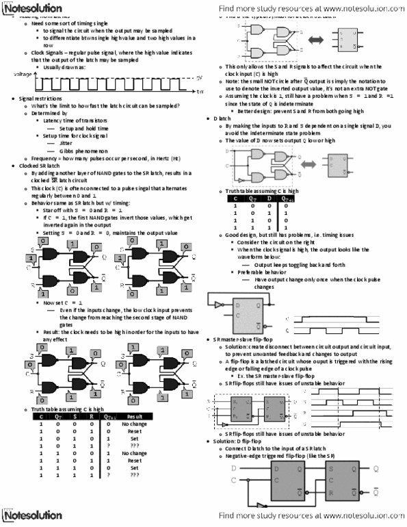 CSC258H1 Lecture Notes - Clock Signal, Gibbs Phenomenon, Truth Table thumbnail