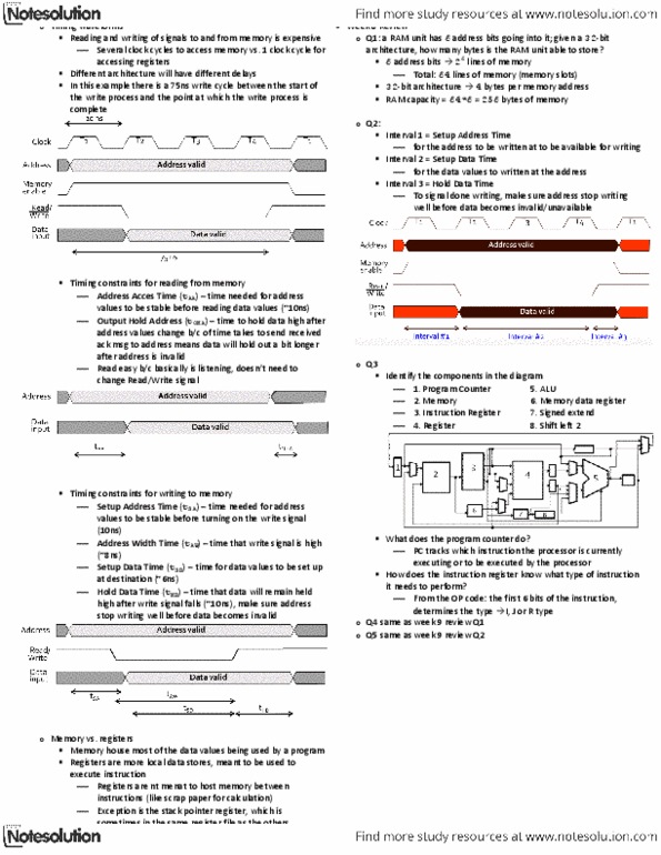 CSC258H1 Lecture Notes - Memory Buffer Register, Memory Address, Readwrite thumbnail