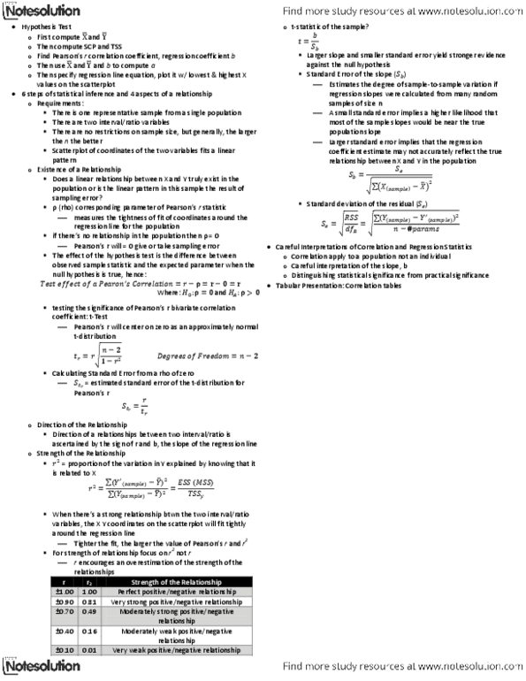 SOC202H1 Lecture Notes - Linear Regression, Null Hypothesis, Statistic thumbnail