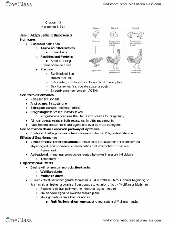 PSB-2000 Lecture Notes - Lecture 13: Hormonal Contraception, Ovulation, Anterior Pituitary thumbnail