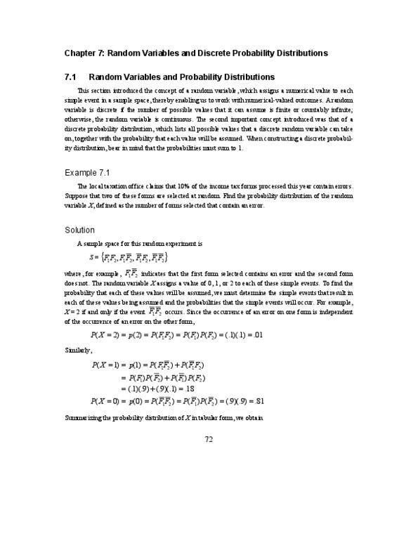 OMIS 2010 Chapter Notes - Chapter 07: Random Variable, Countable Set, Standard Deviation thumbnail