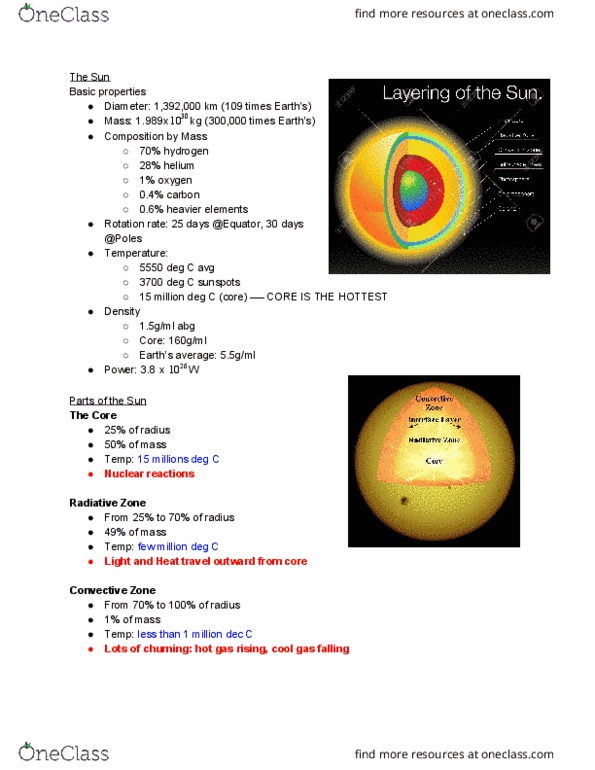 AST101H1 Lecture Notes - Lecture 9: Chemical Reaction, Solar System, Chromosphere thumbnail