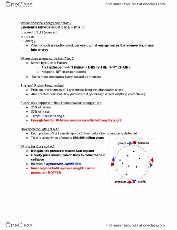 AST101H1 Lecture Notes - Lecture 10: Photosphere, Photon, Nuclear Reaction thumbnail
