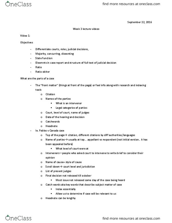 LAWS 2908 Lecture Notes - Lecture 3: Scale-Invariant Feature Transform, Obiter Dictum, Ratio Decidendi thumbnail