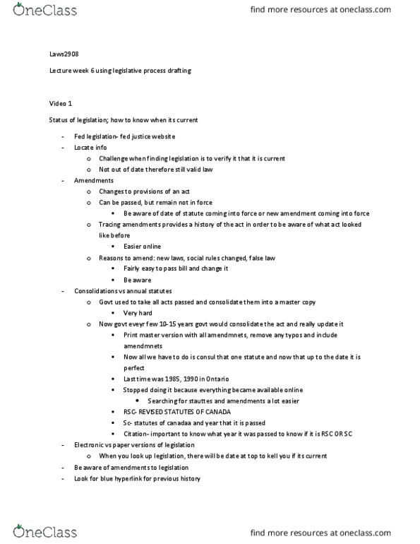 LAWS 2908 Lecture Notes - Lecture 6: Microsoft Powerpoint, Golden Rule, Plain Language thumbnail