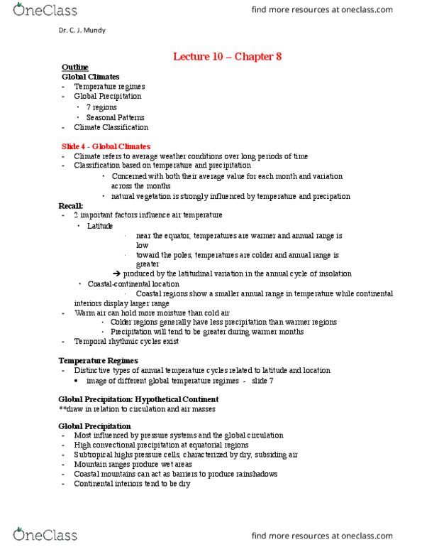 GEOG 1290 Lecture Notes - Lecture 10: Ice Sheet, Transpiration, Atmospheric Circulation thumbnail