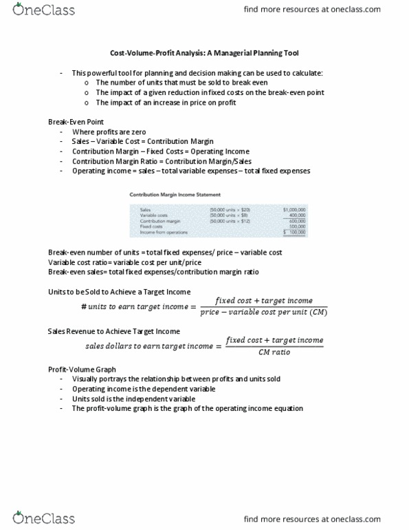 ACC 406 Lecture Notes - Lecture 4: Operating Leverage, Earnings Before Interest And Taxes, Fixed Cost thumbnail